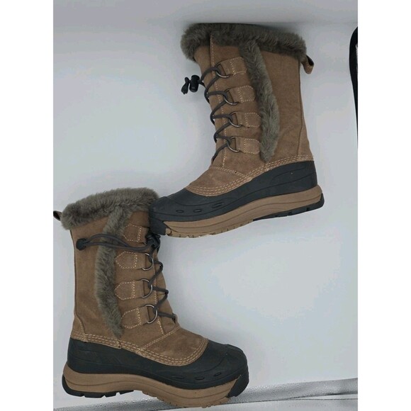 Baffin Chloe Women's Brown Calf Height Boot US Sz 7 Faux Fur Winter Boot - Picture 5 of 9
